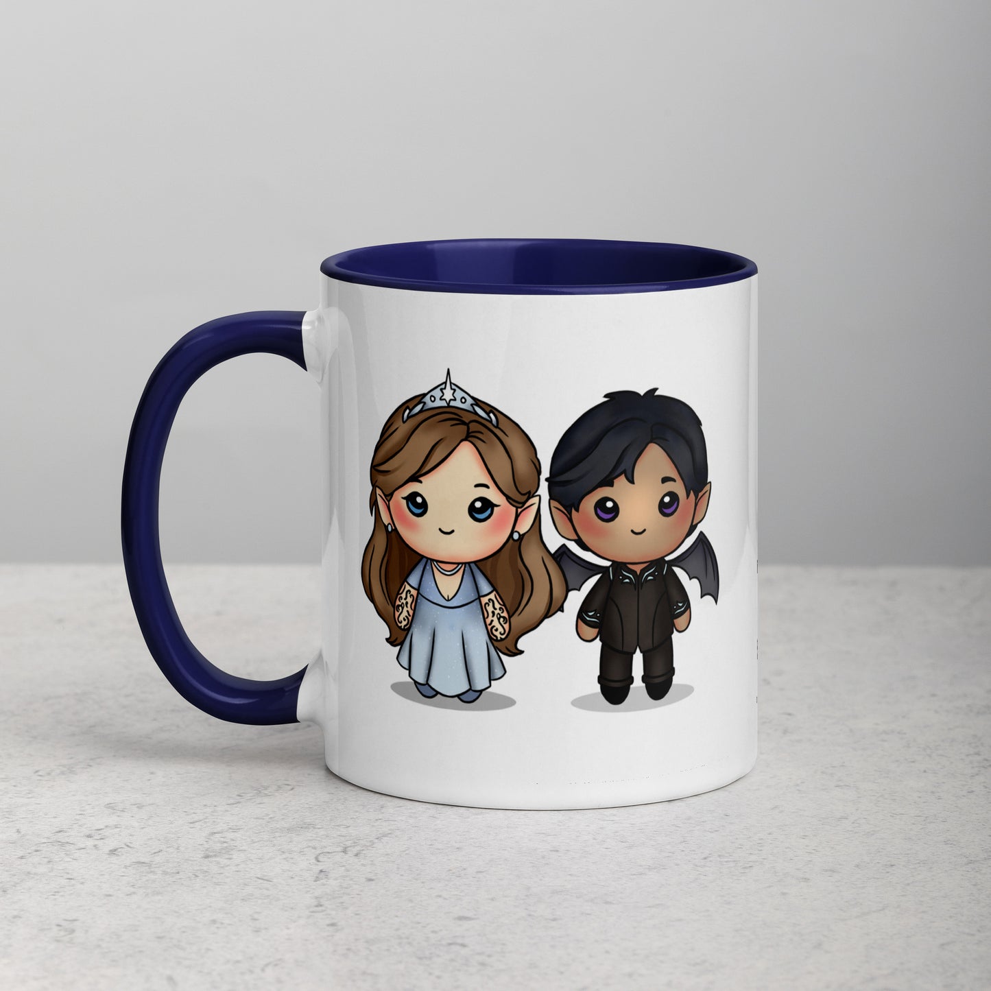 Chibi Feyre and Rhys Mug